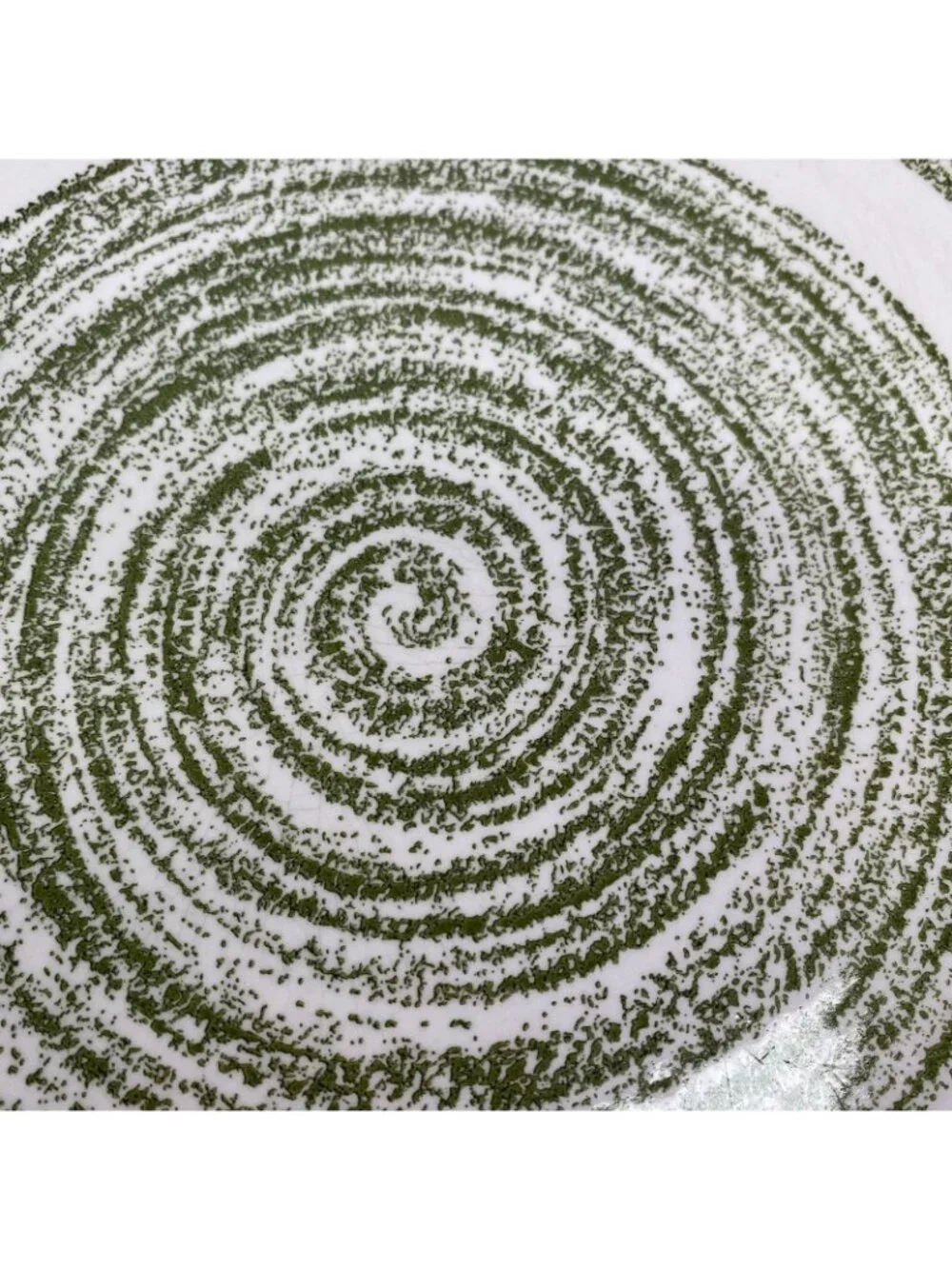 Vintage Max Schonfeld EL VERDE Green Swirl Spiral Ironstone Dinner Plates Set 5